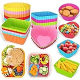 Korlon Silicone Lunch Box Dividers, 55 PCS Cupcake