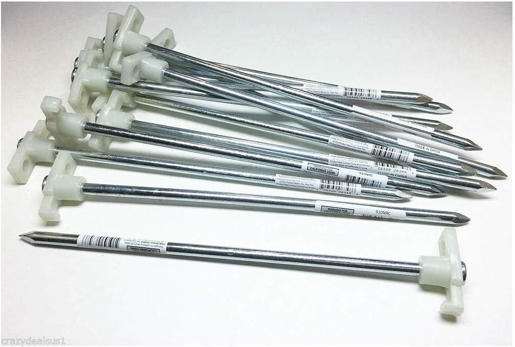 (16) Glow in The Dark Tent Stakes Pegs Heavy Duty Steel