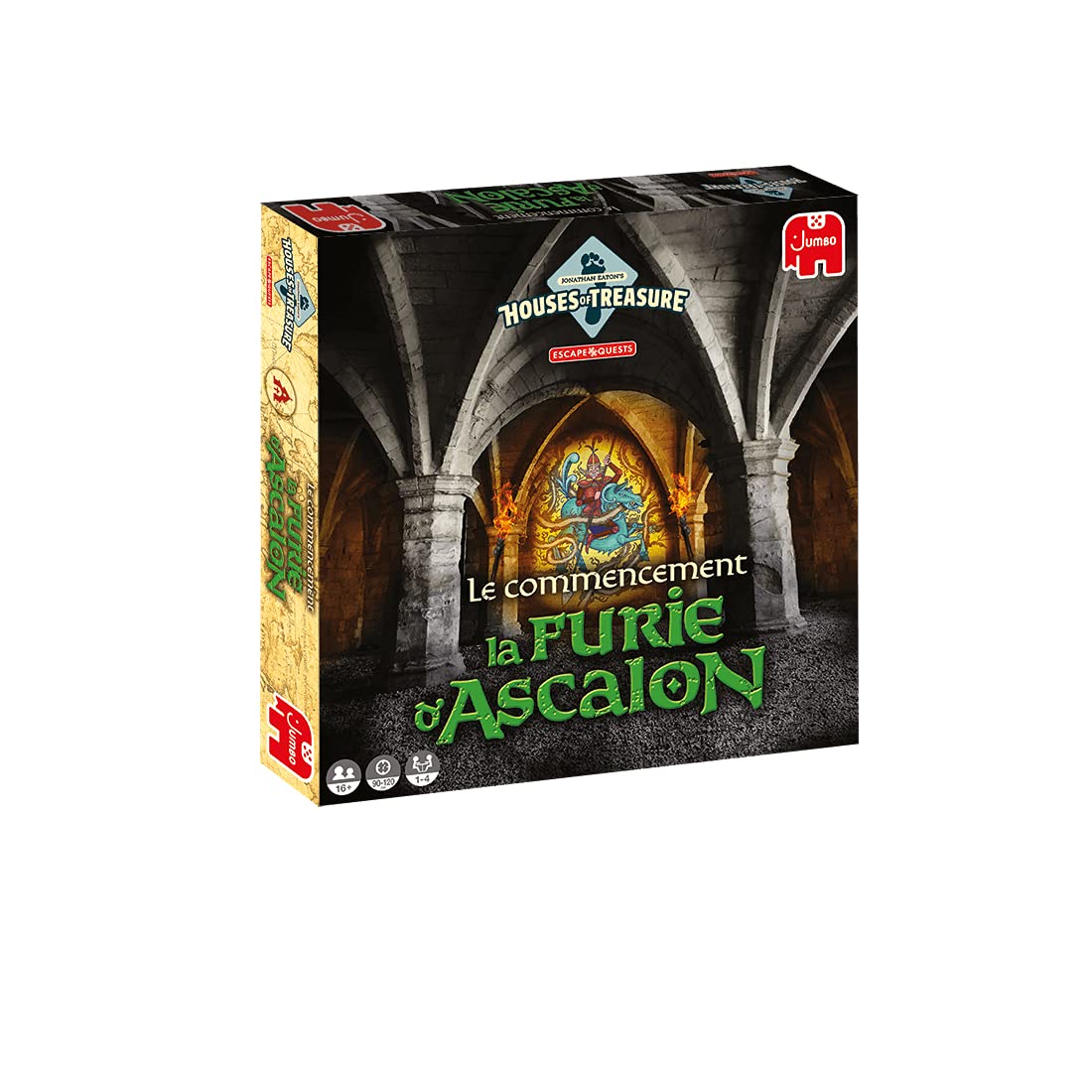 JUMBO Escape Game The Beginning of Ascalon's Fury - Board Game - Enigmas and Puzzles - Teenagers, Adults - Ages 16+ - From 1 to 4 Players