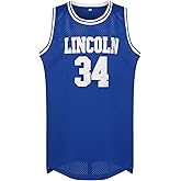 Jesus Shuttlesworth 34 Lincoln High School Basketball Jersey 90s Hip Hop Clothes for Party Men He Got Game Movie Jersey