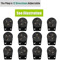Nema 5-20P DIY Plug, Rewirable 20A 125V Plug, 90