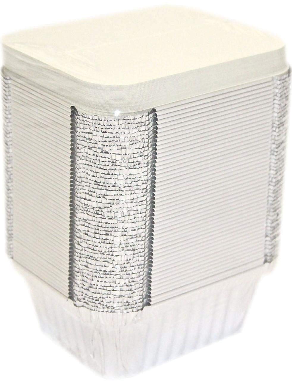 Uk Store 247 Silver Foil Food Aluminium Trays/Dishes/Catering Grade Containers & Lids 120 x 100 x 49mm (No 1) (120)