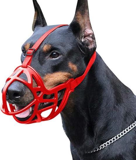 Amazon Co Jp 犬の口カバー 犬の口カバー 噛み付き防止および吠え声 中型および大型の犬マスク ゴールデンレトリバーの犬の樹皮ストッパーペットの口カバー より通気性の高い中空のデザイン ソフトドッグマズル ホーム キッチン