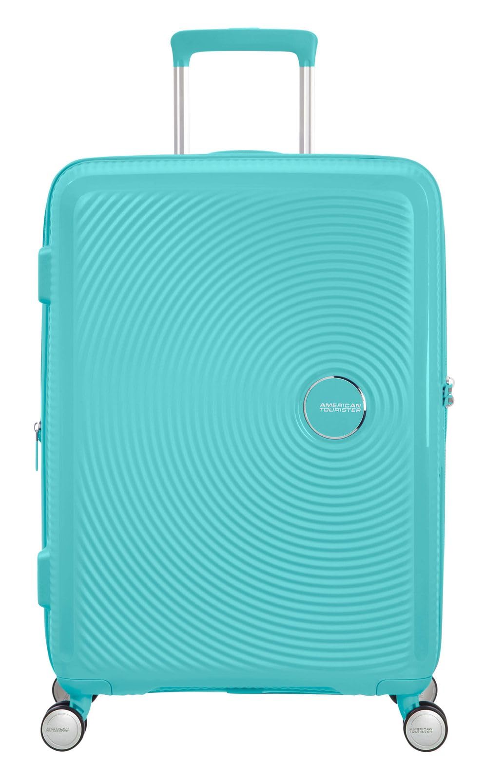 American Tourister Soundbox - Spinner M Erweiterbar Koffer, 67 cm, 71.5/81 L, Blau (Poolside Blue)