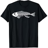 Funny Fish T-Shirt Bones Fisherman Skeleton Fish Animal T-Shirt
