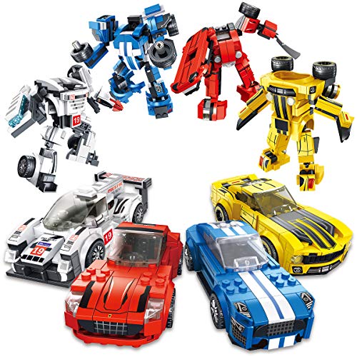 PANLOS 898 PCS Robot Building Toys, 8 in 1 Creative Construction