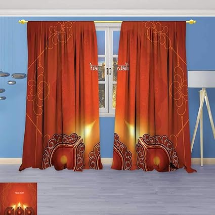 Philiphome 2 Panel Curtains Paisley Decor Indian Inspired Backdrop