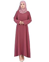 Zofocy Solid Color Women Abaya Modest Muslim Prayer