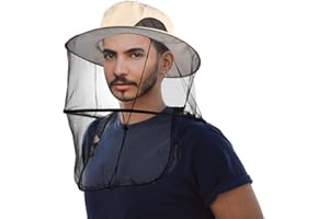 CozyCabin Mosquito Head Net Hat with Removable Mesh Hidden Netting, Design for Outdoor Fishing Gardening
