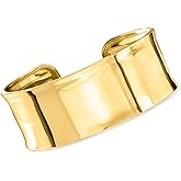 Ross-Simons Italian 18kt Gold Over Sterling Polished Cuff Bracelet