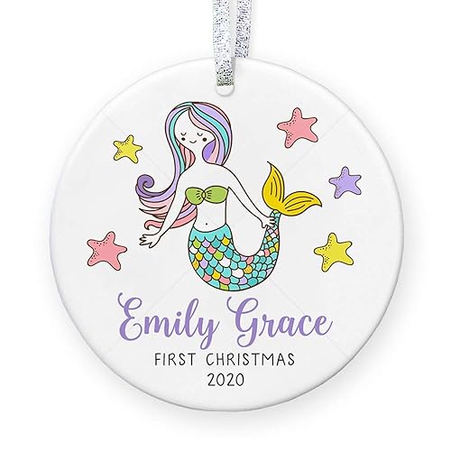 personalized baby ornaments silver