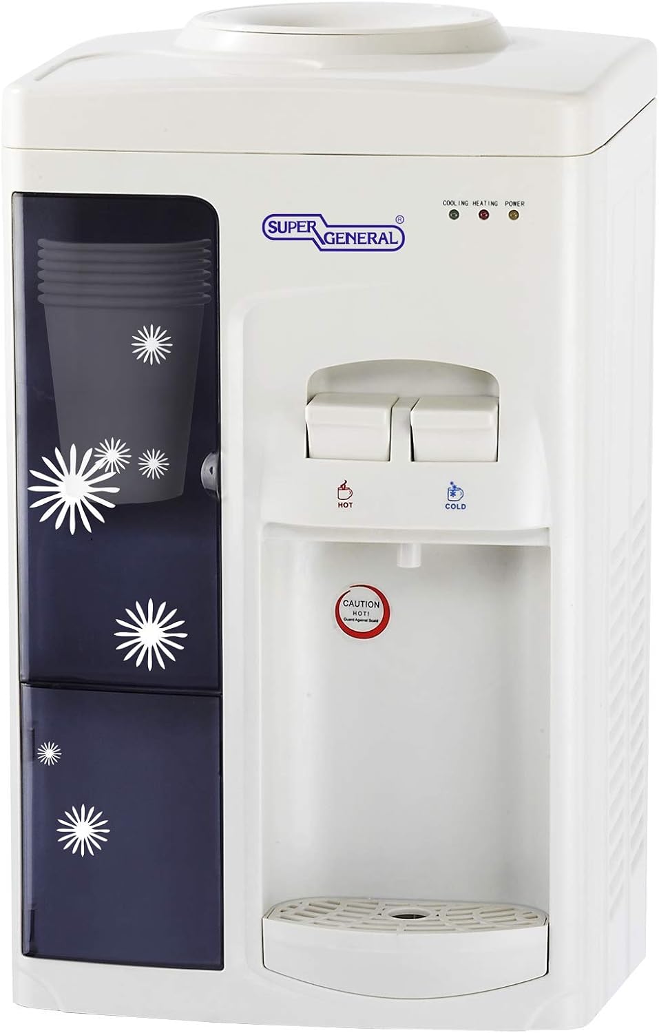 Super General HotCold Countertop WaterDispenser/ TableTop Dispenser/ White/ ca. 4 Liters