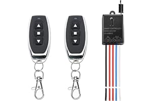 GUIRUIMOON Forward Reverse Remote Control Switch,DC 5-12V Linear Actuator Remote Switch,Wireless Remote Switch,for Curtains, Door Bars, Cars, Boats, Motors.