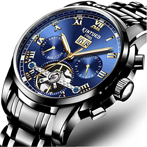 GOHUOS Men's Stainless Steel Auto Date Calendar Automatic Self Wind Mechanical Business Classic Wrist Watches
