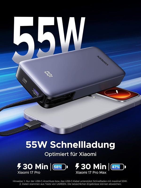 Nexode Power Bank 20000mAh 55W mit CCC-Zertifizierung