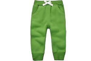 CuteOn Unisex Toddler Jogger Pants Kids Cotton Elastic Waist Winter Baby Sweatpants Pants 1-5Years