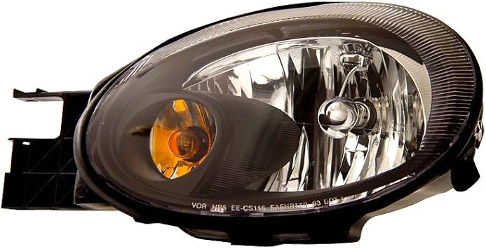 Amazon Com Sppc Crystal Headlights Black Assembly Set For Dodge Neon Pair Drive Left And Passenger Right Side Replacement Headlamp Automotive