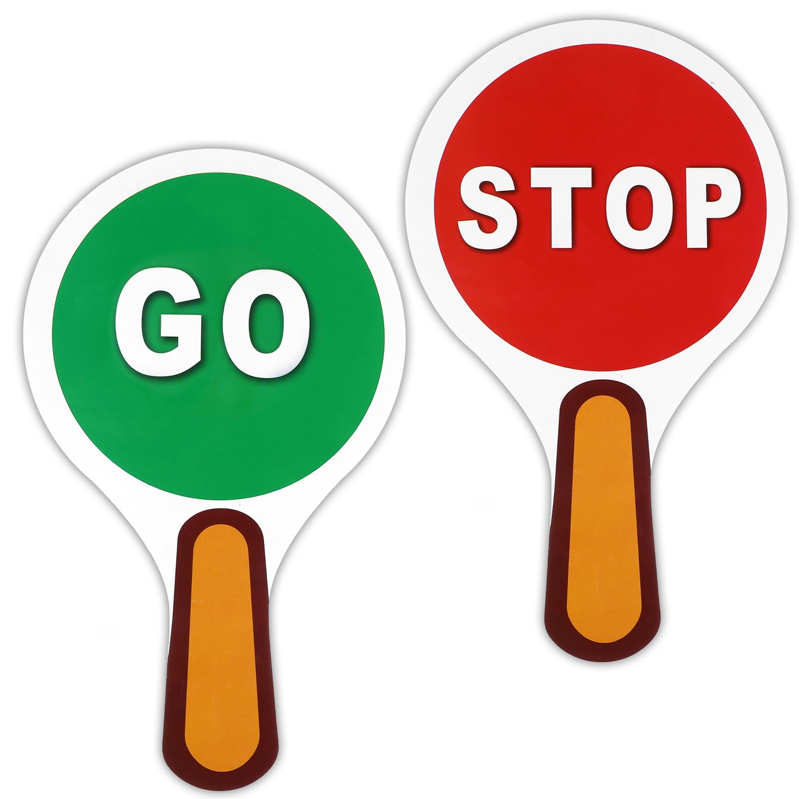 Photo 1 of 2 PCS Stop Sign for Kids, Stop and Go Sign with Handle Double Sided for Directing Traffic Safety in Parking Lots, Intersections Traveling with Children and Places with Large Flow of People