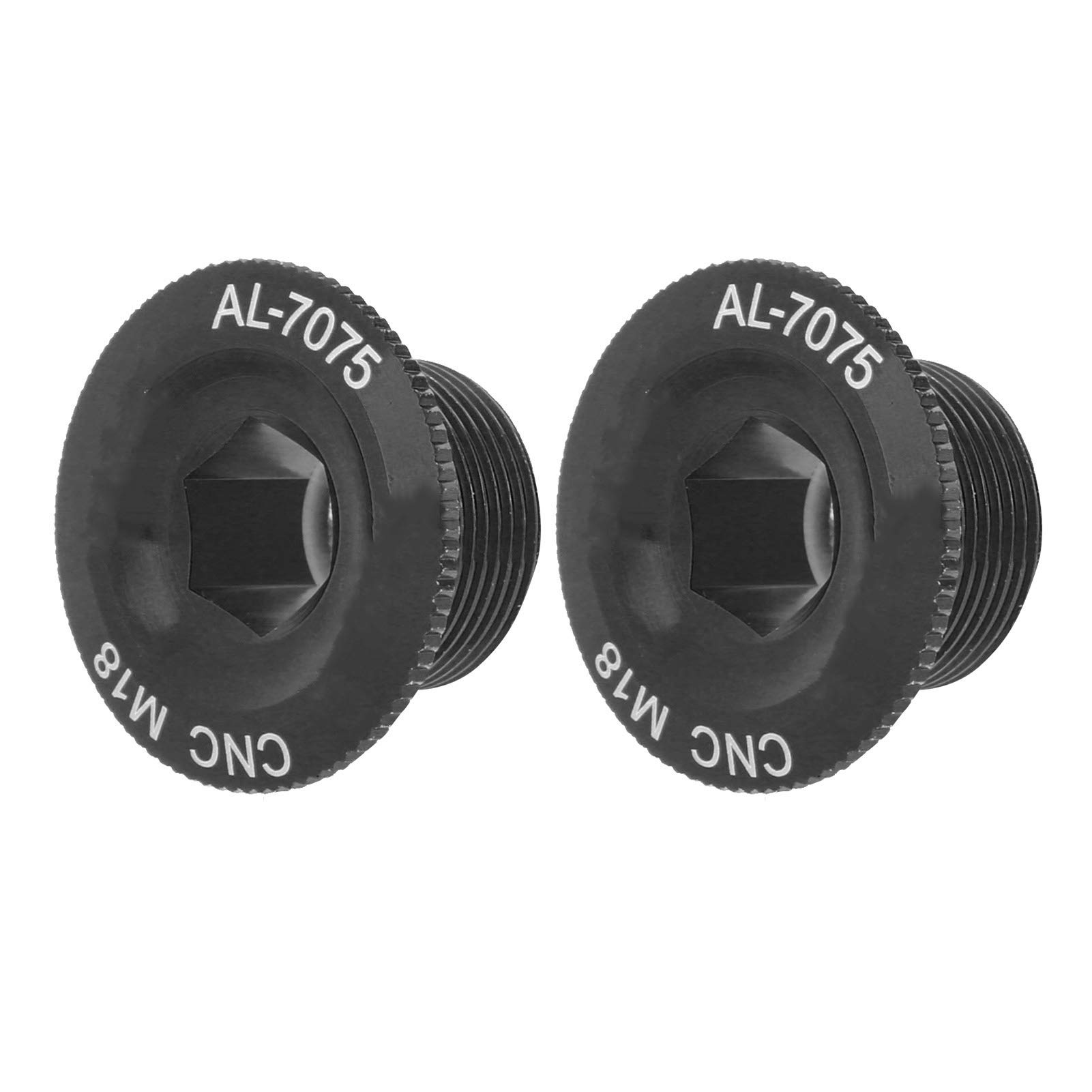 2Pcs Bike Crank Arm Bolts Crank Arm Fixing Bolts Crank Screw Cap,High Strength Aluminum Alloy Crank Screw Cap Bike Accessory Crank Cover Cap for Mountain Bike Cranksets (M18