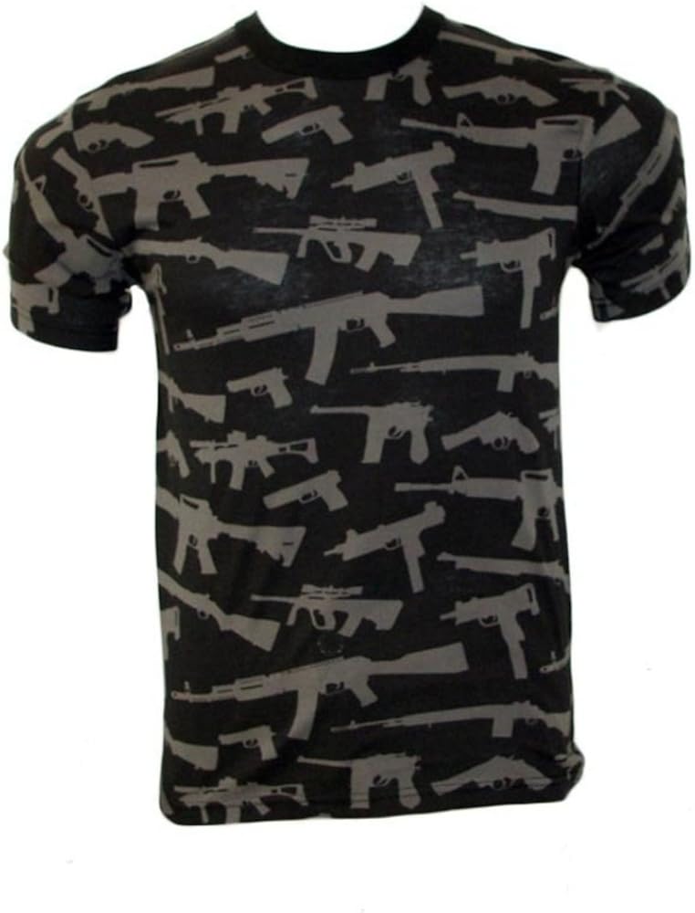 Tee Shirt Multi Print Guns Amazon.fr Vêtements et accessoires