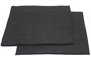 HiwowSport High Temp 12 x 12 inches 6mm Carbon Fiber Welding Protective Blanket, Torch Shield Plumbing Heat Sink Slag Fire Auto, Color Black,Pack of 2