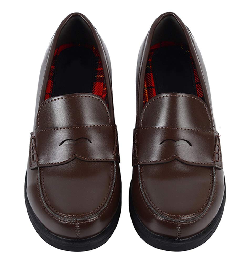 ACE SHOCKWomen JK Uniform Dress Shoes Slip on Oxford Shoes Japanese Anime Cosplay Props