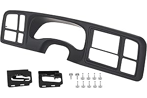 HECASA Double Din Truck Dash Kit Compatible with 1999-2002 GM Full-Size Trucks SUV's Silverado Sierra Car Stereo Radio Replacement for 15731974 15772850 (Matte Black)