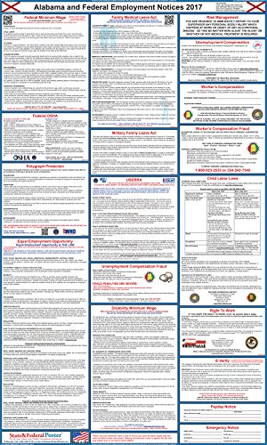 2017 Alabama State and Federal Labor Law Poster - Laminated 24