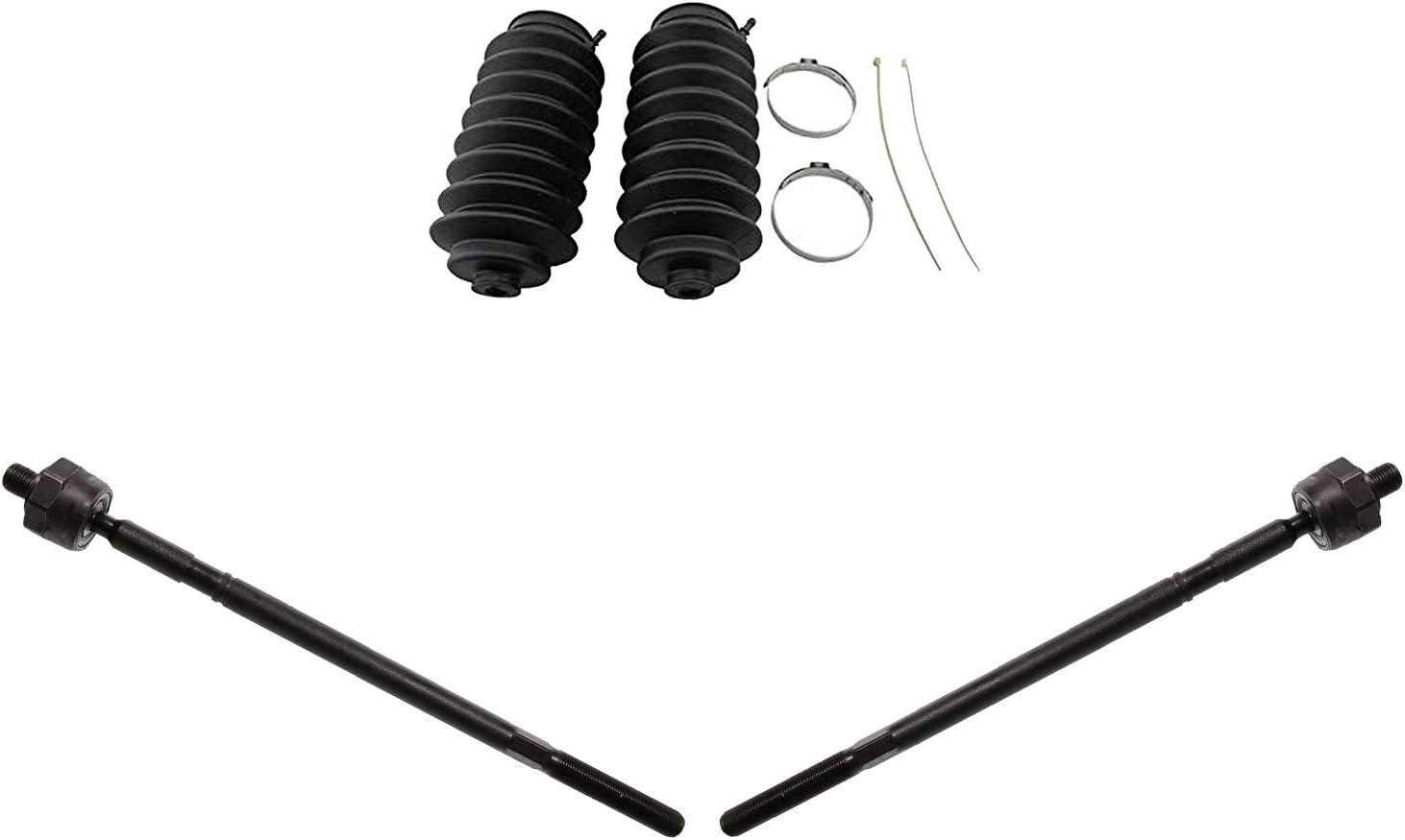 Detroit Axle Front Inner Tie Rods w/Boot Replacement for