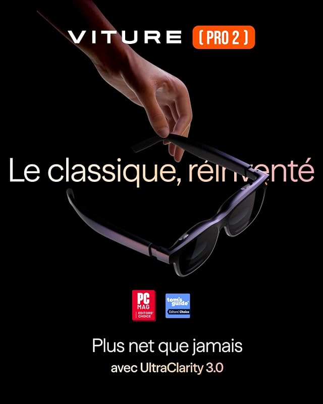 Pro 2 Lunettes XR/AR – UltraClarity 3.0 120 Hz, 1600 nits, 50° FOV — photo 2 sur 8