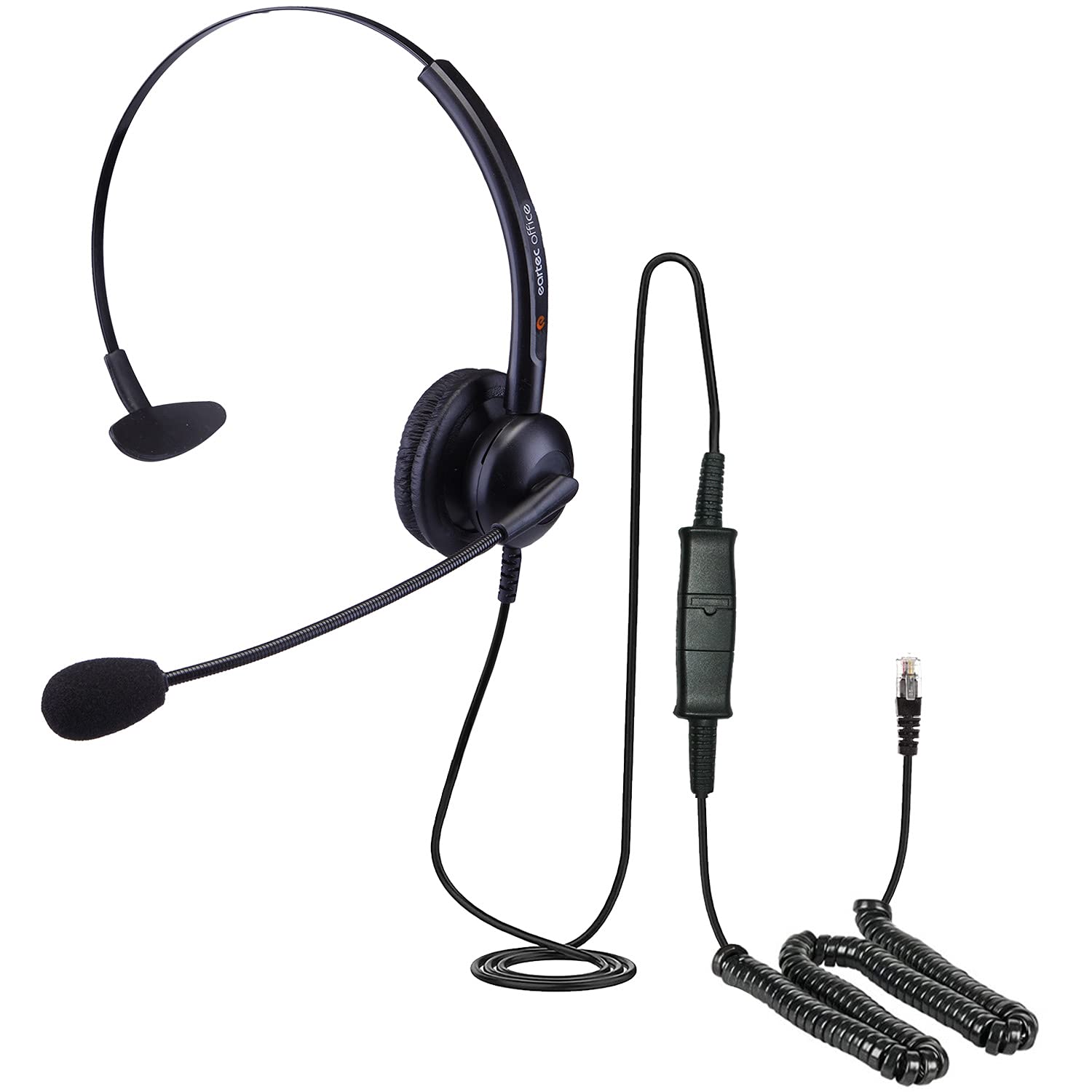 Single Ear Headset for Ericsson-LG Ipecs LIP-9040 9040C 9030 9020 9010 9008 9008G 9002 IP Phone + FREE RJ9 Lead with QD - QD002 (P) + EAR308