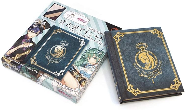 Amazon Cosme Play コスミィ 童話コスメ 初音ミク コラボコスメ 不思議の国のアリス 洋古書アイシャドウ ウサギの穴へ ミク カイト 55g Cosme Play コスミィ アイシャドウ 通販