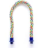 Penn-Plax Bird Life Multicolored and Flexible Rope Perch &ndash; Create Fun, Colorful Curves and Bends &ndash; Great for Small and Medium Birds &ndash; 21&rdquo; Long
