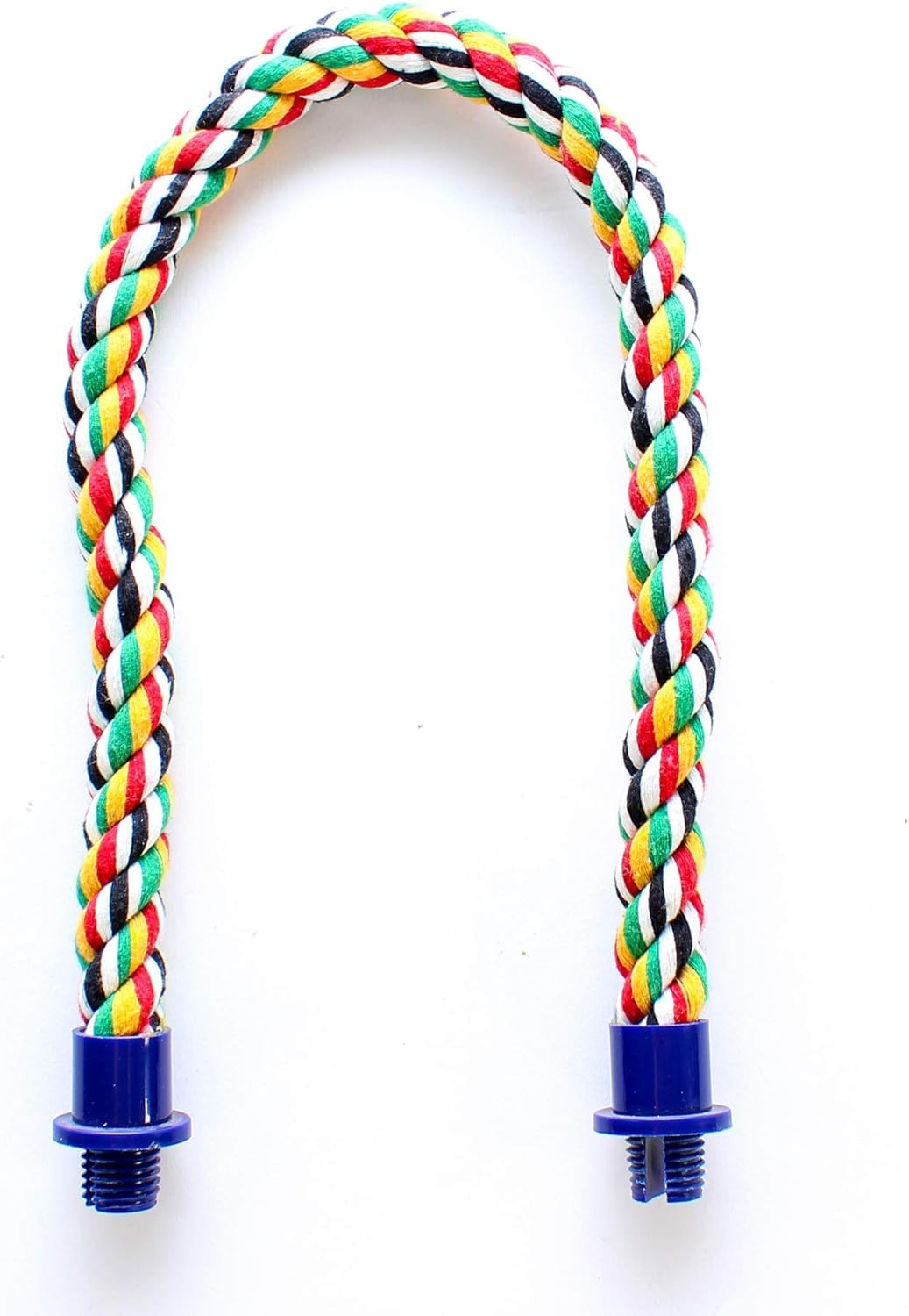 Photo 1 of PENN-PLAX Bird Life Multicolored and Flexible Rope Perch – Create Fun, Colorful Curves and Bends – Great for Small and Medium Birds – 21” Long