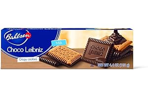 Bahlsen Choco Leibniz Milk Cookies - Leibniz Butter Biscuits topped with a thick layer of European Chocolate -4.4 Ounce (Pack of 2)