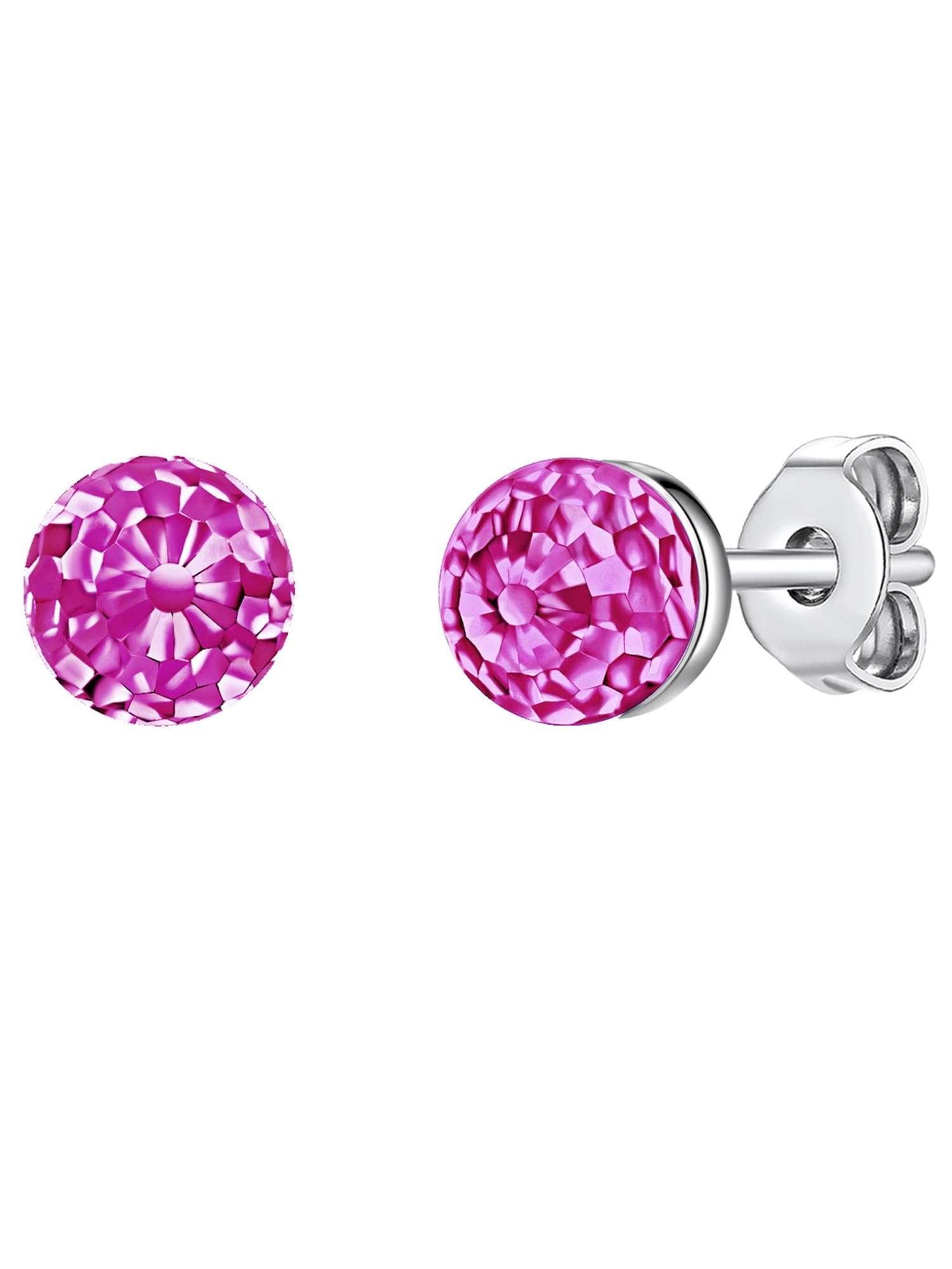 Rafaela Donata Female 925/- Sterling Silver Embellished with crystals Stud earring pink