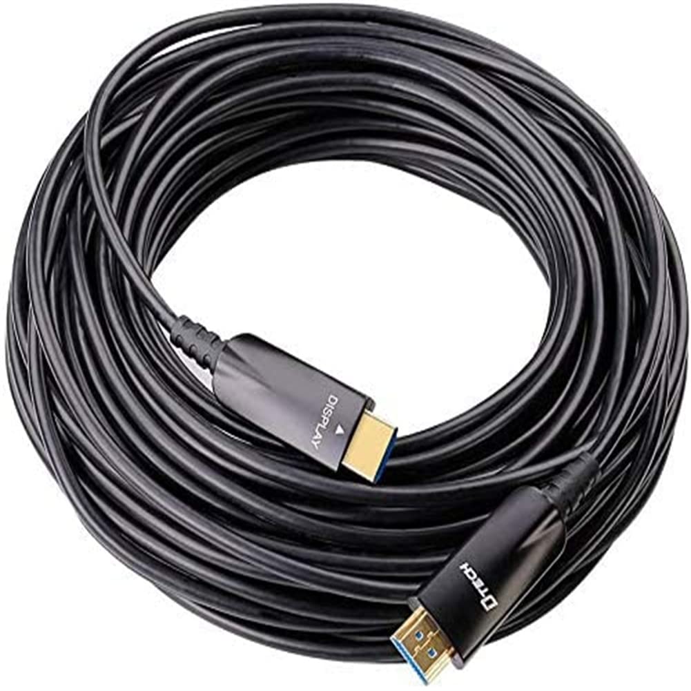 DTECH 31 m HDMI Fibre Optic Cable with 4K 30Hz and 1080p 60Hz HD Video 3D HDCP CEC High Speed Support (100 Feet, Black)