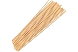 GENERIC 50PCS Natural Fiber Reed Diffuser Sticks 12 Inch Long 4mm Diameter Strong Absorption Refill Replacement Reeds for Diffuser Stick Essential Oil Scented Aroma Fragrance Rod for Home Office Spa