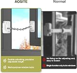 Aosite Window Restrictor 2pcs Child Safety Locks UPVC Adjustable No Drilling view 6