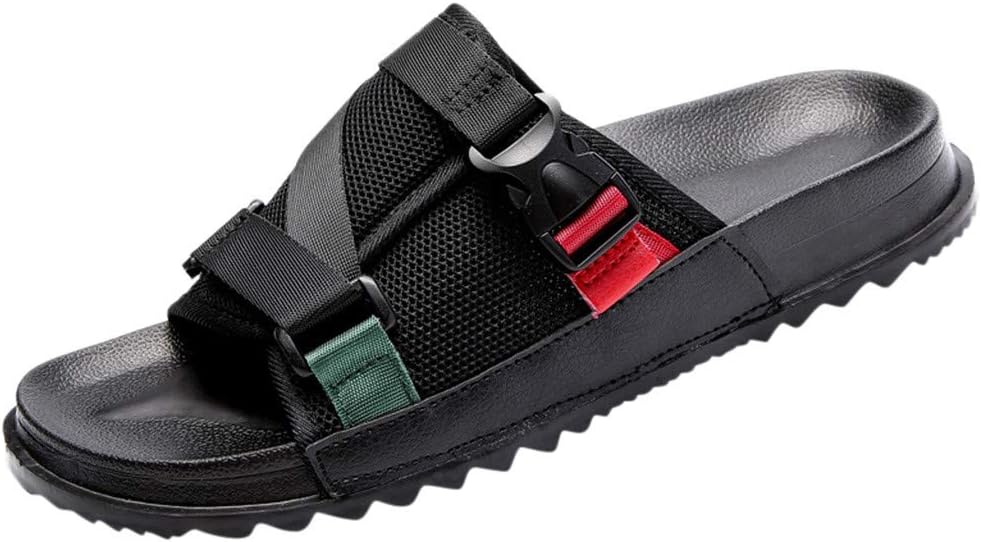 Men Summer Beach Flip Flops Wide Fit Slippers Flat Shoe Black Non-Slip Sandals