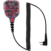 LeiMaxTe Radio Speaker Microphone Compatible with Motorola R2 CP100D CP185 CP200D CP200 CLS1410 CLS1110 BPR40 BPR40D RDU4100 RMU2040 RMU2080D Waterproof IP56 Walkie Talkie Mic(Camouflage Purple)