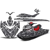 AMR Racing Jet Ski Graphics kit Sticker Decal Compatible with Sea-Doo RXP 2004-2011 - Camoplate Black