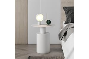 Modern Round Side Tables, Small Night Stand, Minimalist Bedside Table, Wrought Iron End Tables Use in Living Room, Bedroom an