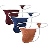 JINSHI Men's Soft T-Back Thongs Stretch Low Rise G-String Tagless Sexy Underwear M L XL XXL 3XL