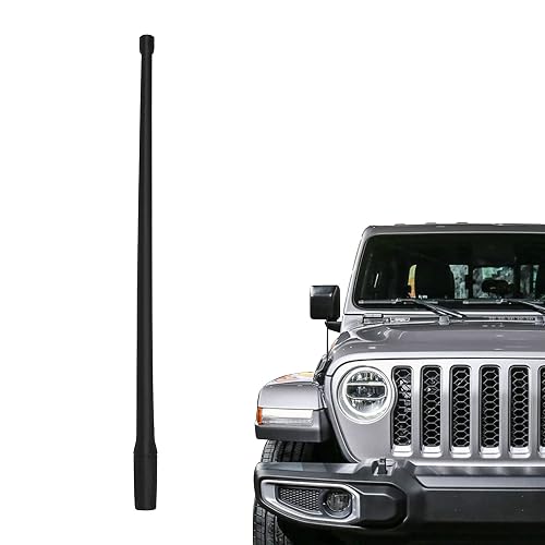 CheroCar 6.7" Red Reflex Pillar Mount Antenna For Jeep Wrangler JK JL 2007-2019