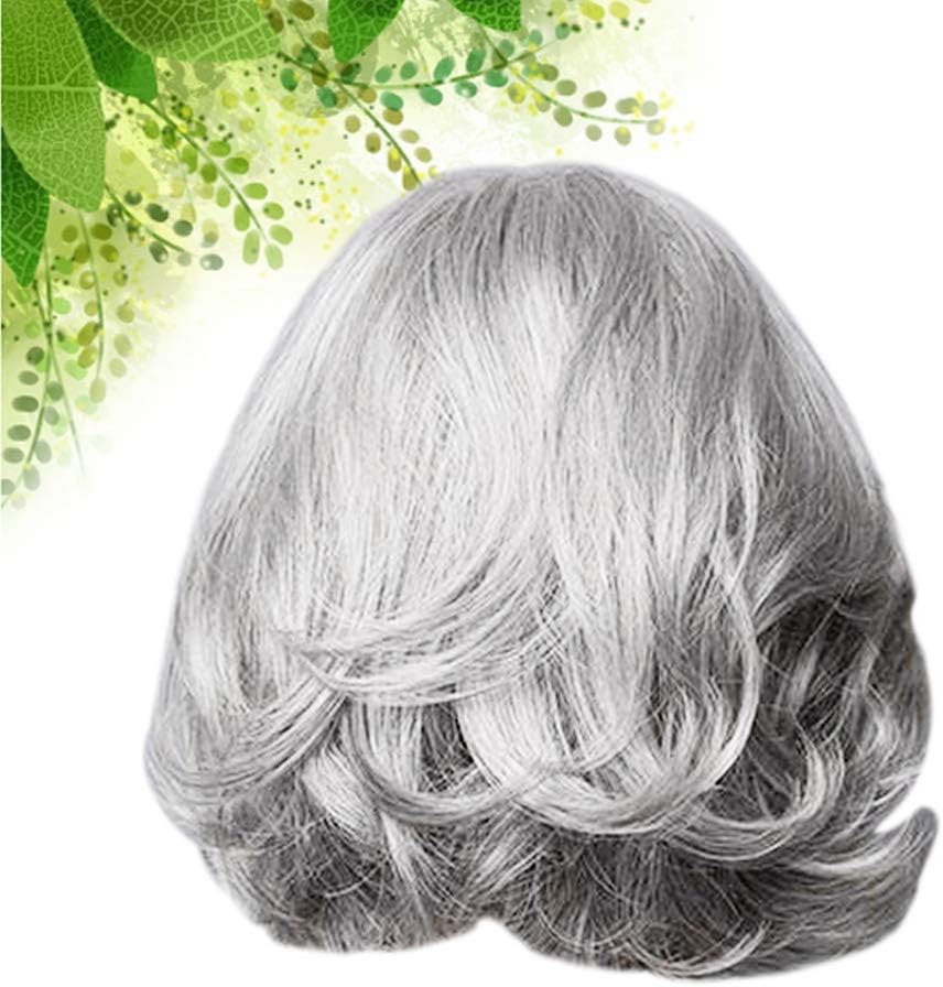 Beaupretty Short Curly Grey Wig for Women Natural Looking Haircut Wig Cover Comfortable Breathable Party Cosplay Hair Accessory - Image 3