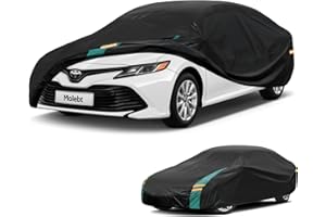 Molebt Full Exterior Covers Waterproof All Weather for Sedan & Coupe, Universal Fit for Corvette, Porsche 911, Honda Civic, Toyota Corolla, etc. Rain Winter Sun Protection.(Length: 179"-185")