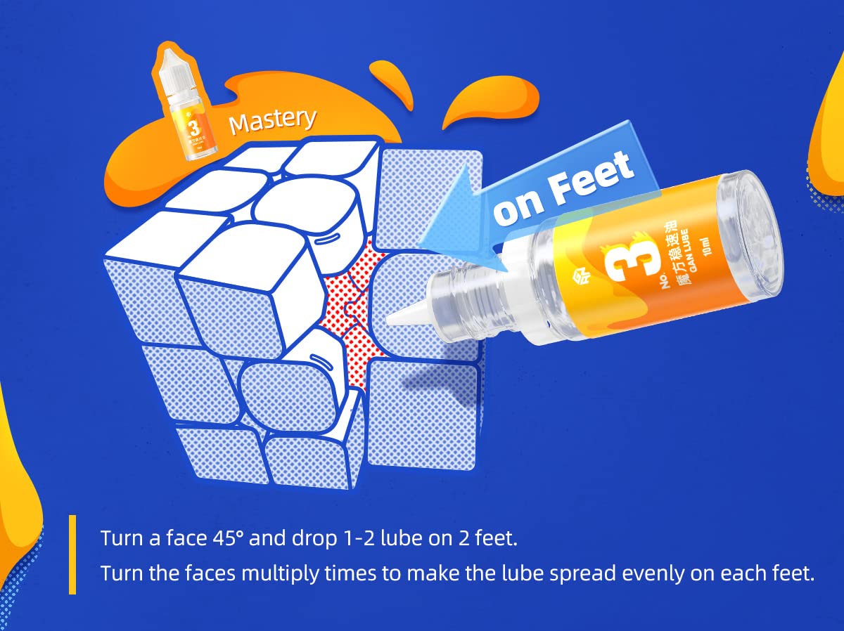 CuberShop GAN Lube Set Bundle (V2 Lube & V3 Sticky Lube), 10mL big Speed Cubing Lubricant Bundle, GAN Professional Lubrication for Speed Cubing, 2022 New Released Lube Bundle