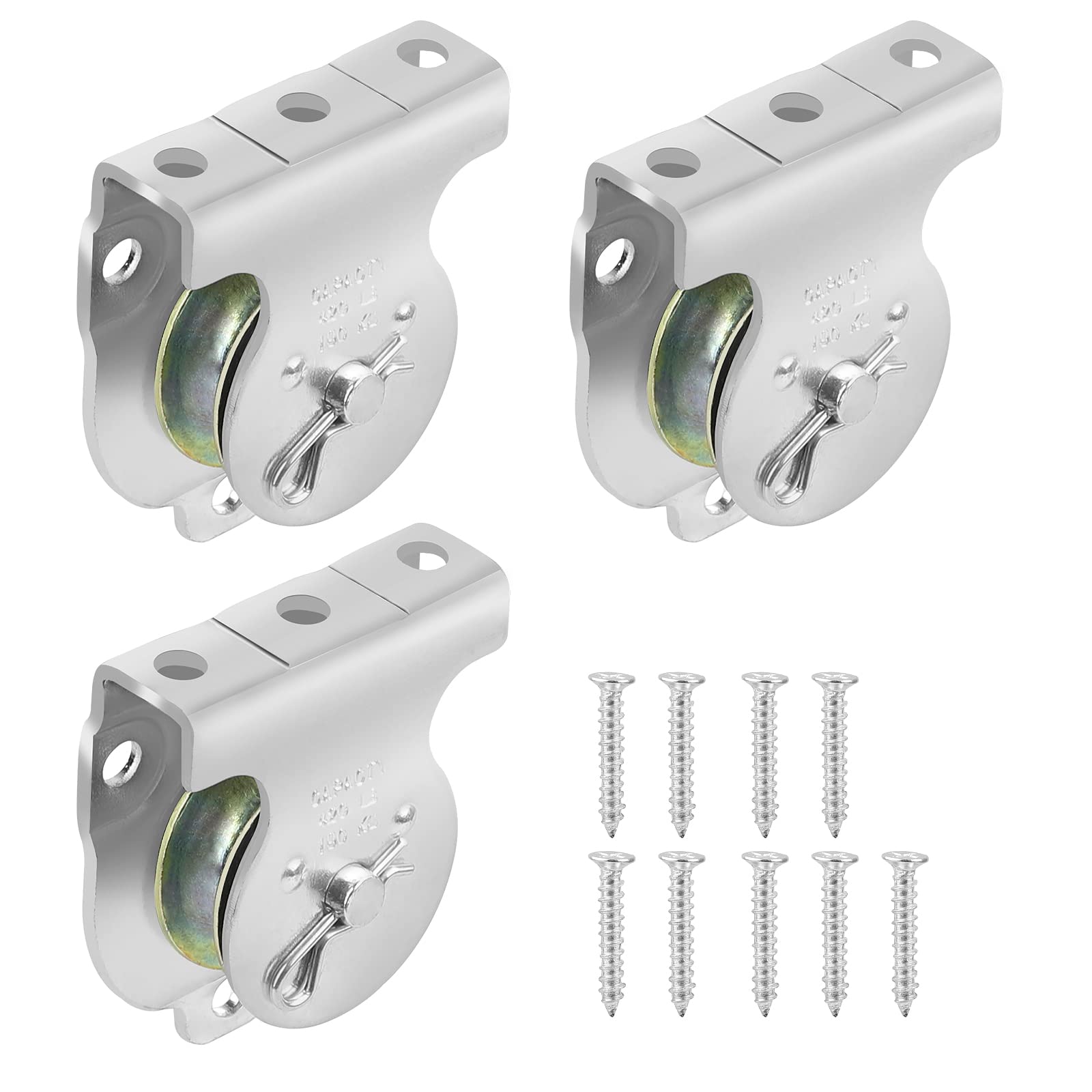 DBREAKS Pulley Pulley (3 Pieces) Pulley Pulley Single Set for Ropes Steel Cable