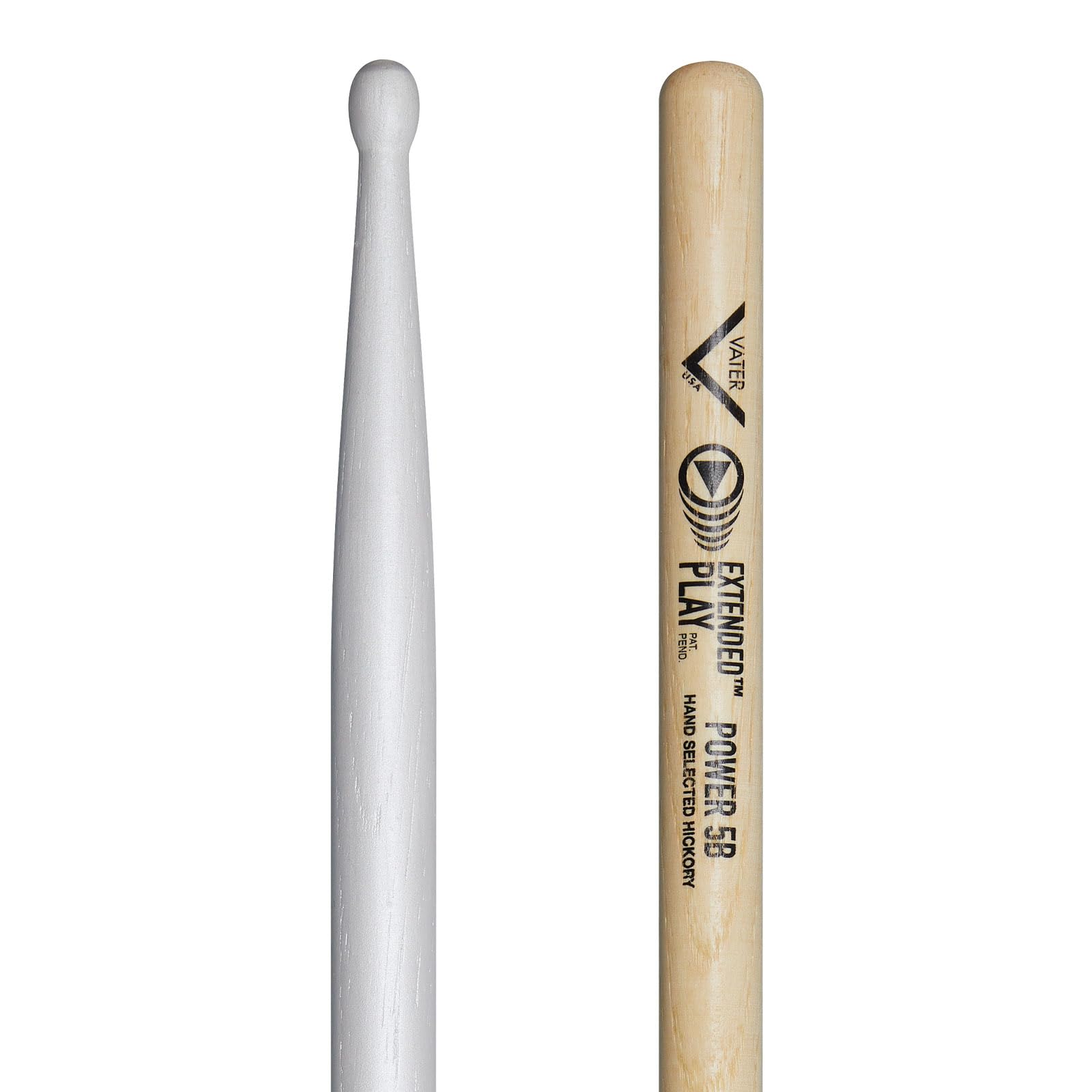 Vater VEPP5BW Extended Play Series Power 5B Wood Tip Drum Stick